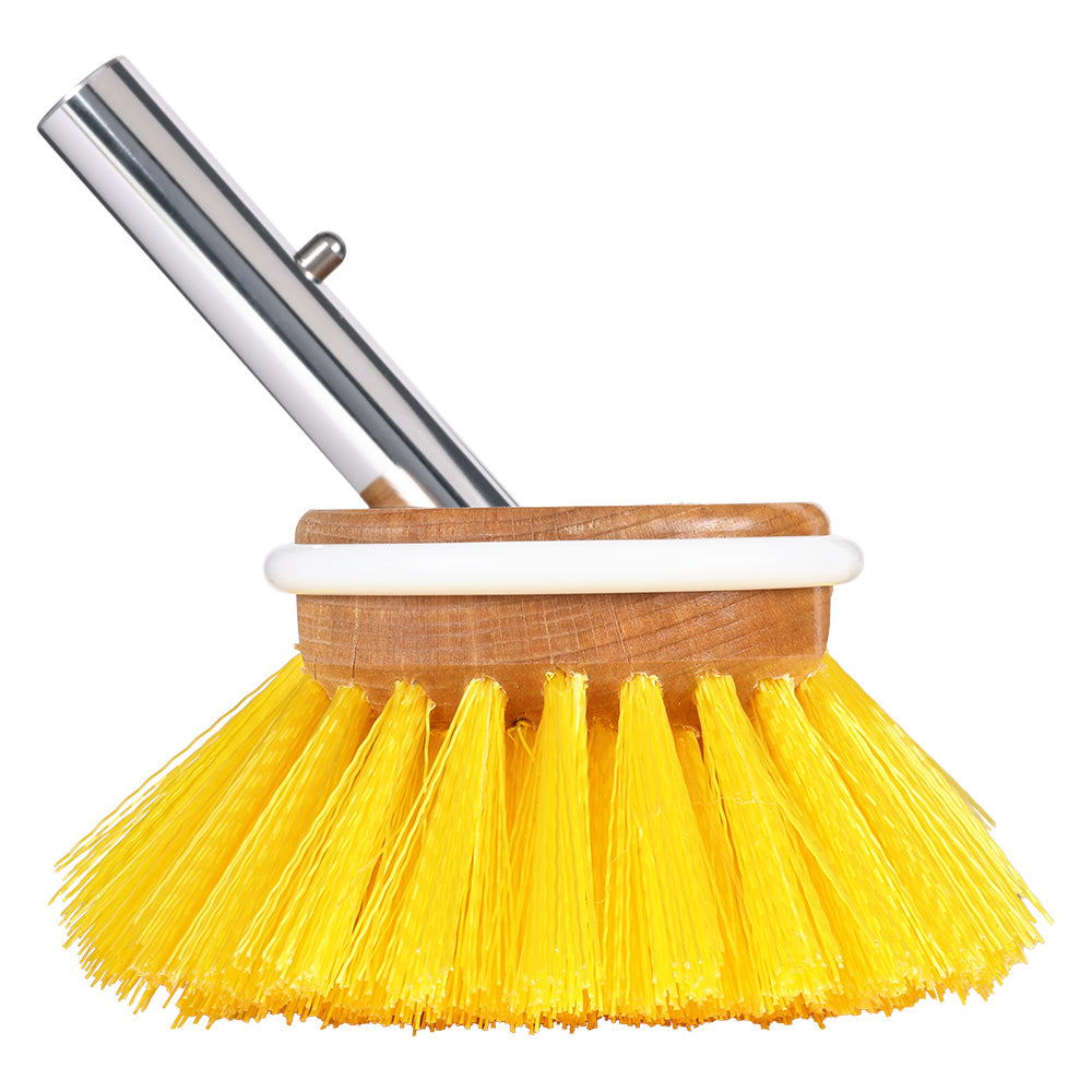 Shurhold 10 in. Medium-Bristle Deck Brush with Yellow Polystyrene Bristles