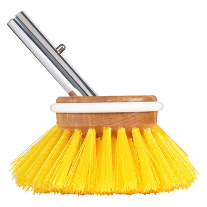 Shurhold 10 in. Medium-Bristle Deck Brush with Yellow Polystyrene Bristles
