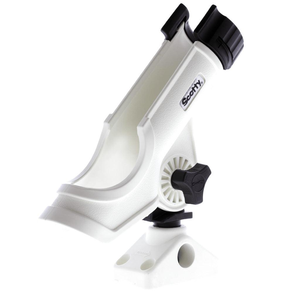 Scotty Powerlock Rod Holder, White with Combination Mount