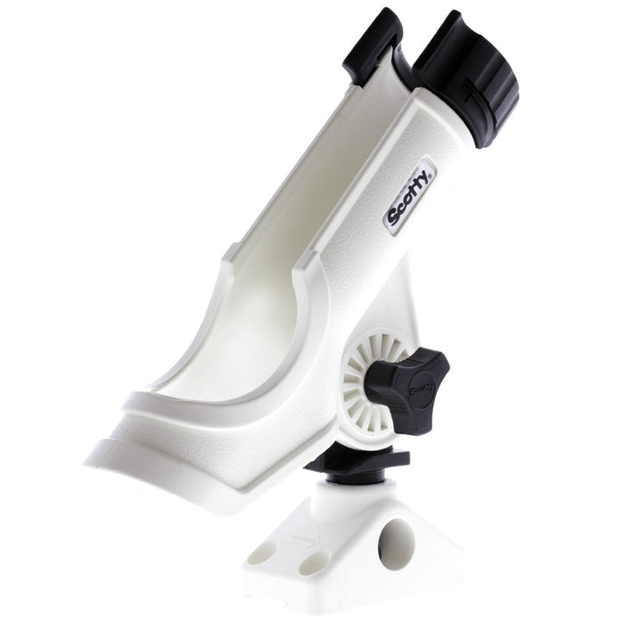 Scotty Powerlock Rod Holder, White with Combination Mount
