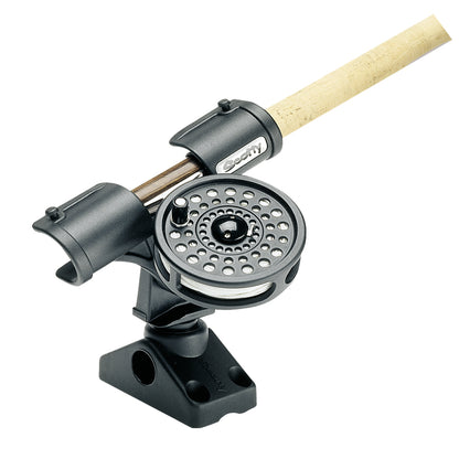 Scotty 265 Fly Rod Holder with 241 Side/Deck Mount, Adjustable