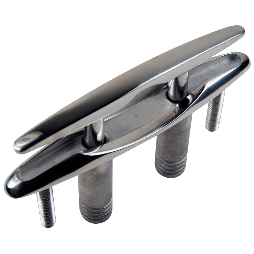 Whitecap Pull Up Stainless Steel Cleat, 8" Polished 316