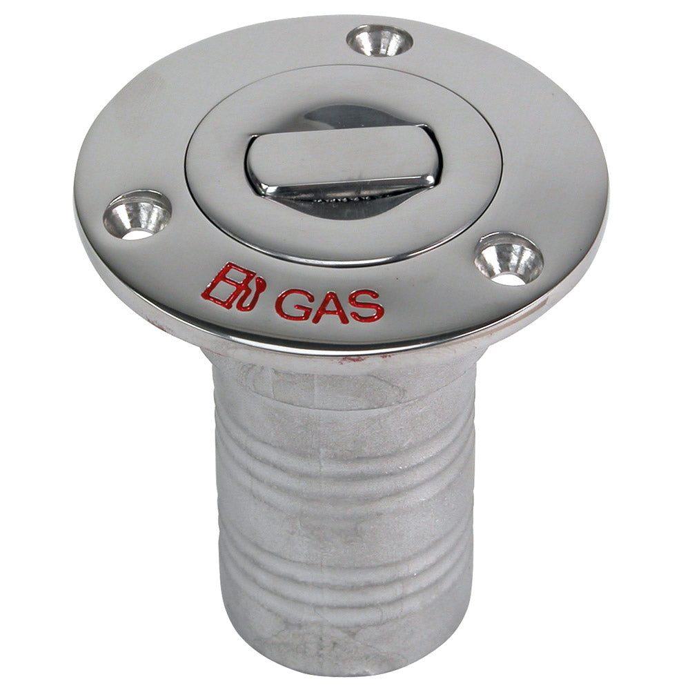 Whitecap Bluewater Push Up Deck Fill, 2" Hose, Gas, 316 Stainless Steel