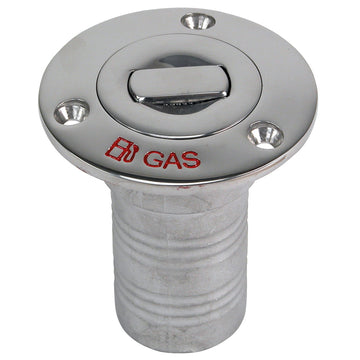 Whitecap Bluewater Push Up Deck Fill, 2" Hose, Gas, 316 Stainless Steel