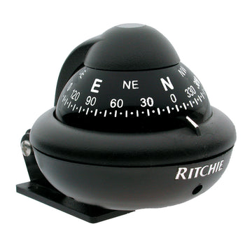 Ritchie RitchieSport X-10B-M Marine Compass, Bracket Mount, Black with LED
