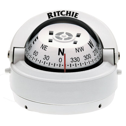 Ritchie Explorer Compass, Surface Mount, White, 2.75-inch Dial