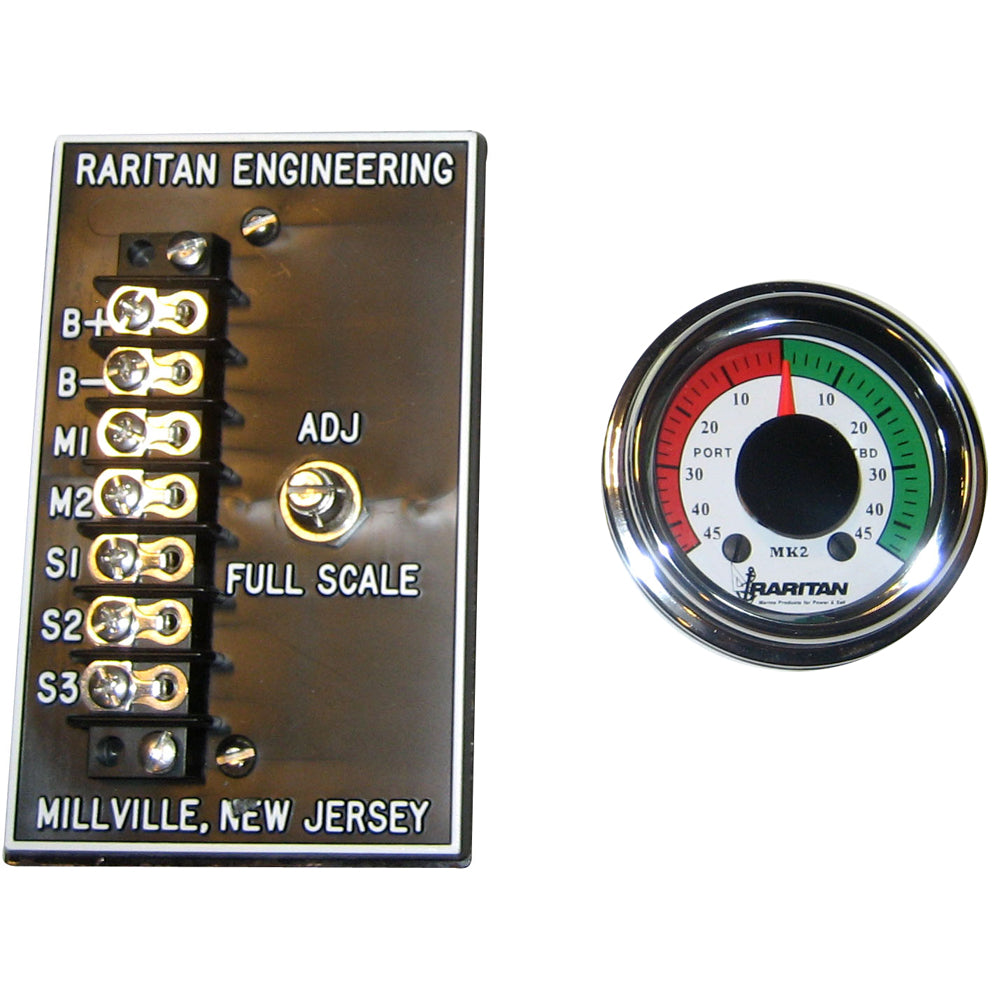 Raritan MK2 Rudder Angle Indicator, 2" Round Analog Meter, 12V – IP64