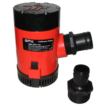 Johnson Pump Heavy Duty Bilge Pump, 4000 GPH, 12V with 1-1/2" or 2" Discharge
