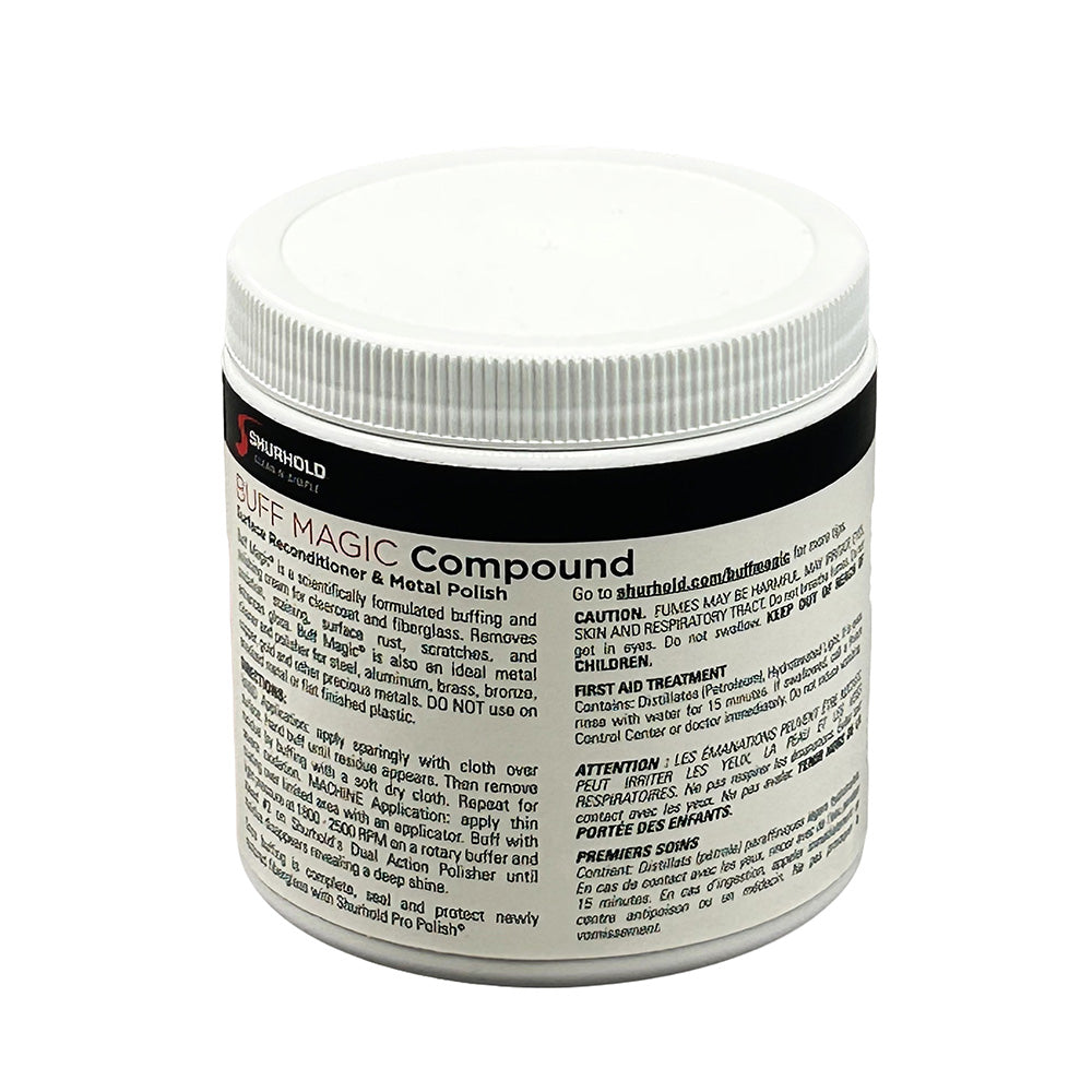 Shurhold Buff Magic Compound Surface Reconditioner and Metal Polish, 22 oz.