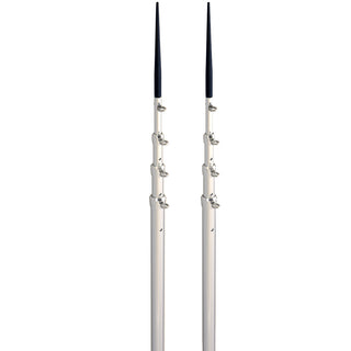 Lee's Tackle TX3916SL/SL Sidewinder Telescopic Outrigger Poles, 16.5 ft, Silver