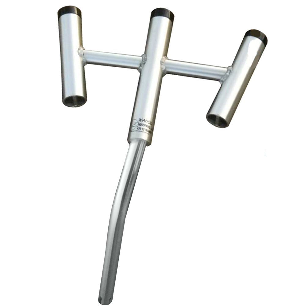 Wahoo Industries #104 Triple Rod Holder, 30° Bent Butt, 60 Series Aluminum