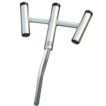 Wahoo Industries #104 Triple Rod Holder, 30° Bent Butt, 60 Series Aluminum