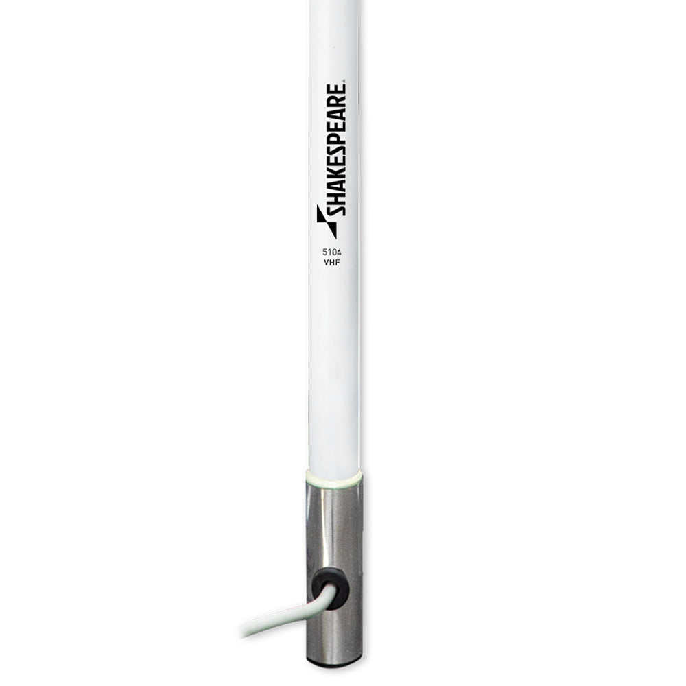 Shakespeare Classic 5104 VHF Marine Band Antenna, 4ft 3dB – White