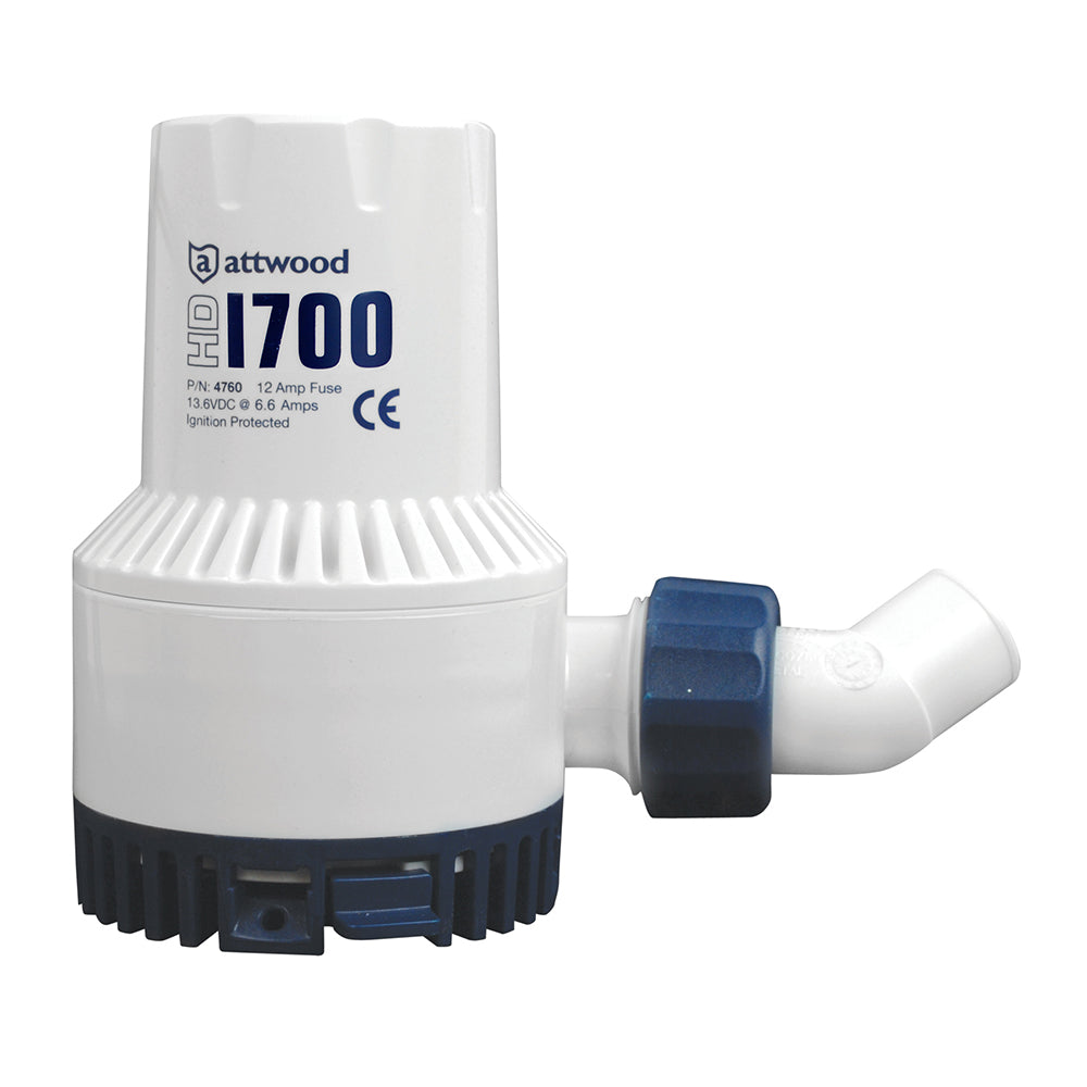 Attwood Heavy-Duty Bilge Pump, 1700 GPH, 12V – CE Rated