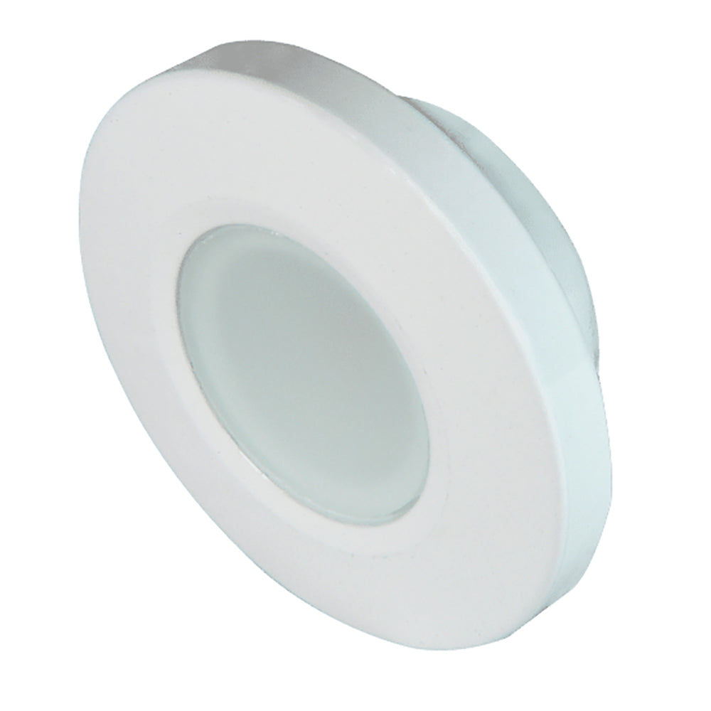 Lumitec Orbit Flush Mount LED Down Light, 4-Color, White Finish, Non-Dimming