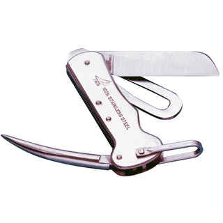 Davis Instruments Deluxe Rigging Knife, Stainless Steel with Marlin Spike