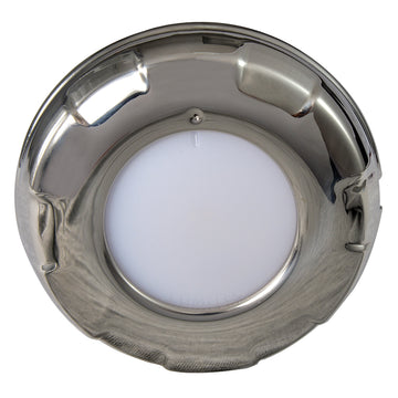 Lumitec Aurora Dome Light, White/Red Dimming, Polished Stainless Steel