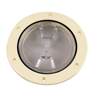 Beckson 4" Clear Center Screw-Out Deck Plate, Beige – Certified Watertight