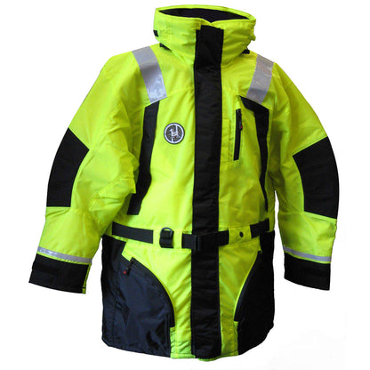 First Watch AC-1100 Flotation Coat, Hi-Vis Yellow, Large - USCG Type III