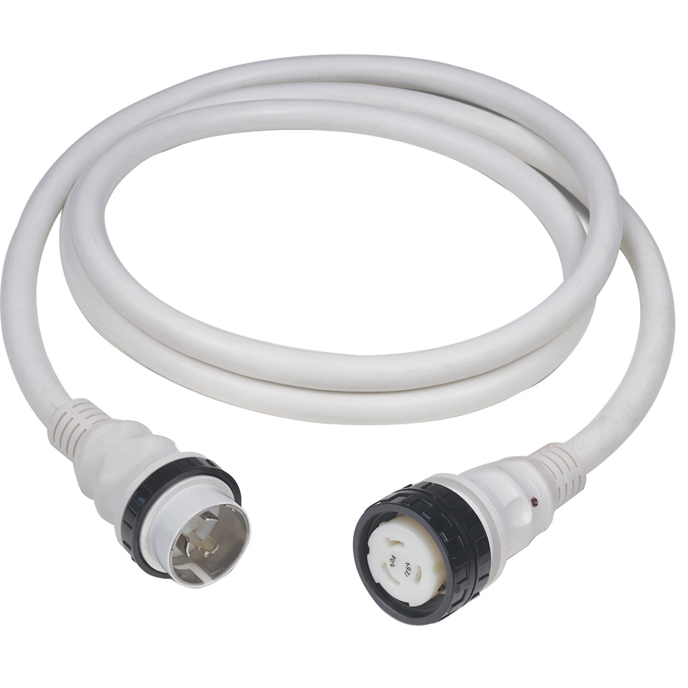 Marinco PowerCord Plus Shore Power Cable, 50A 125V, 50 ft White