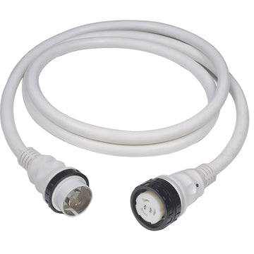 Marinco PowerCord Plus Shore Power Cable, 50A 125V, 50 ft White