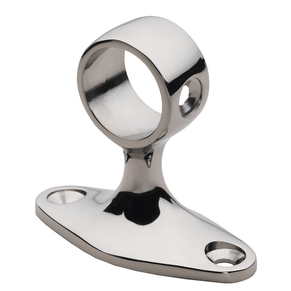 Whitecap 90° Handrail Stanchion, Center Mount, 316 SS, 7/8" Tube