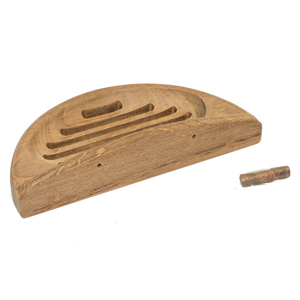 Whitecap Teak Oval Soap Dish with Slotted Base, Marine Grade