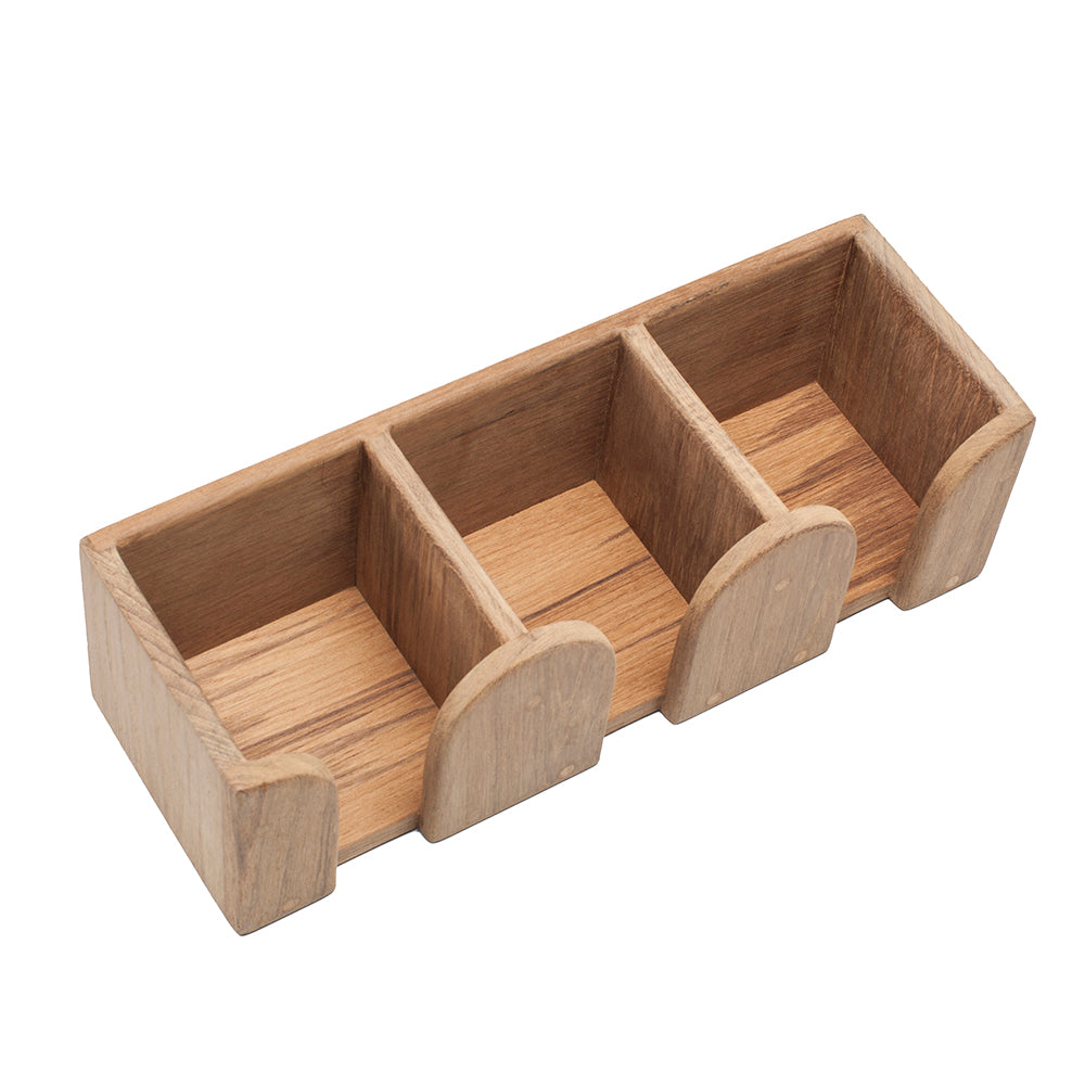 Whitecap Teak Three Mug Rack, 11-1/8"L – Marine Grade