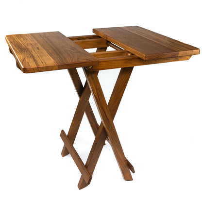 Whitecap Teak Solid-Top Fold-Away Table, 17-3/4 in. Square