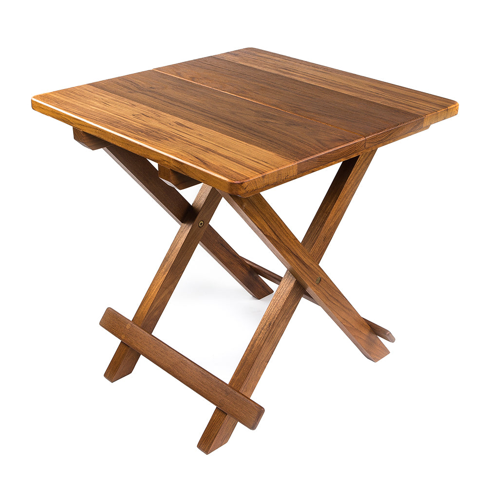 Whitecap Teak Solid-Top Fold-Away Table, 17-3/4 in. Square