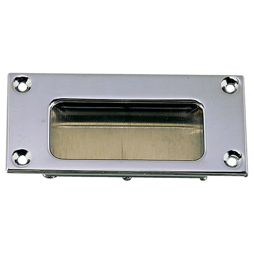Perko Chrome Plated Flush Pull, 3-11/16" x 1-11/16" – Made in USA