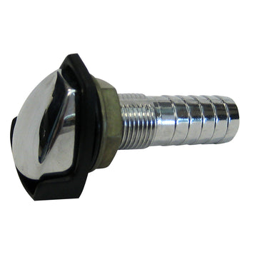 Perko Gas Tank Vent with Splash Guard, 5/8 in. Hose, Chrome Plated Zinc