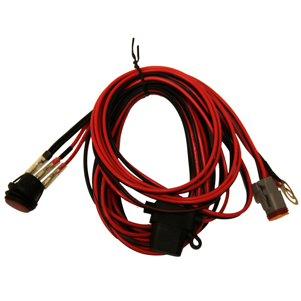 RIGID Industries 40194 Wiring Harness, 11 ft, for Single LED Lights, Made in USA