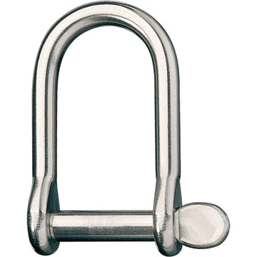 Ronstan Stainless Steel Wide D Shackle, 1/4" Pin, Coined Head