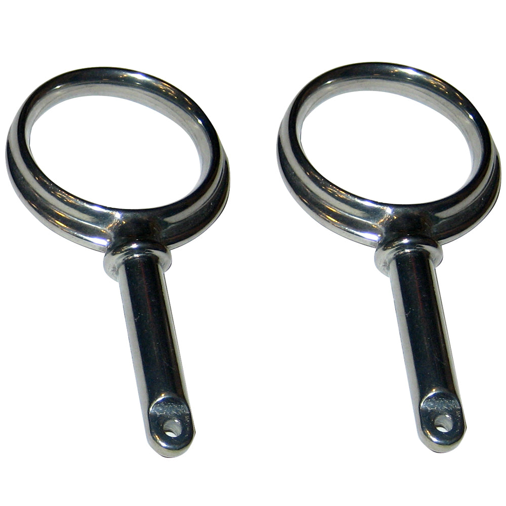 Perko Round Type Rowlock Horns, Plain Zinc Alloy, 1/2" Shank O.D. (Pair)