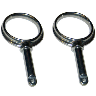 Perko Round Type Rowlock Horns, Plain Zinc Alloy, 1/2" Shank O.D. (Pair)