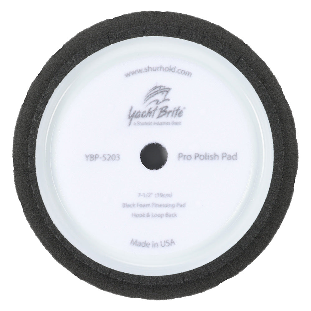 Shurhold Pro Polish Black Foam Pad, 7.5 in.
