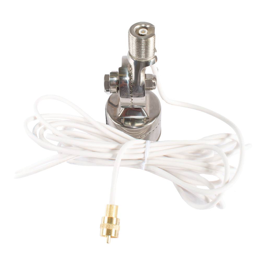 Shakespeare Quick Connect SS Rail Mount with Cable, Stainless Steel