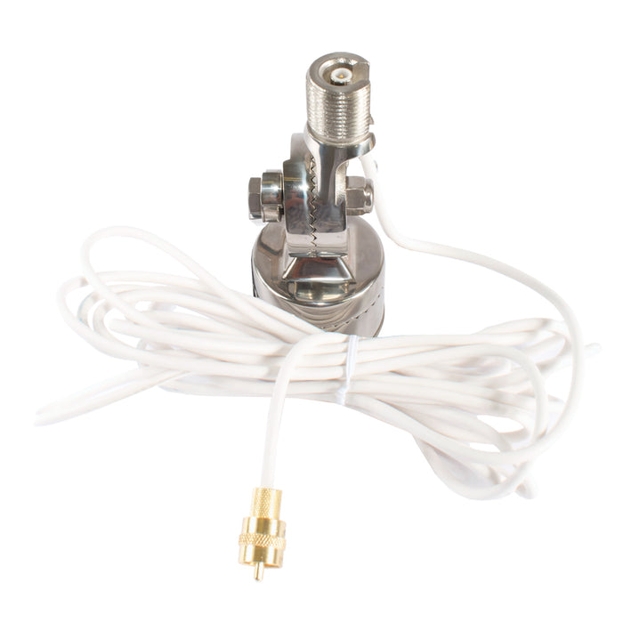 Shakespeare Quick Connect SS Rail Mount with Cable, Stainless Steel