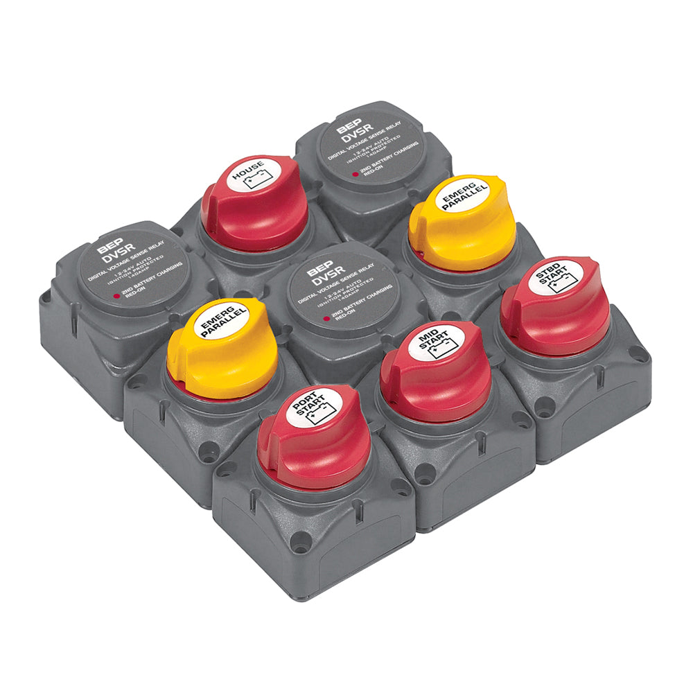 BEP Marine Battery Distribution Cluster, Triple Outboard, 4 Banks, 125A VSR