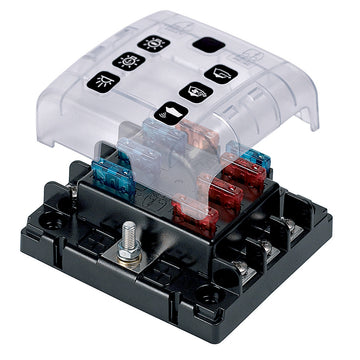 BEP Marine ATC-6W Six-Way Fuse Holder with Cover & Link