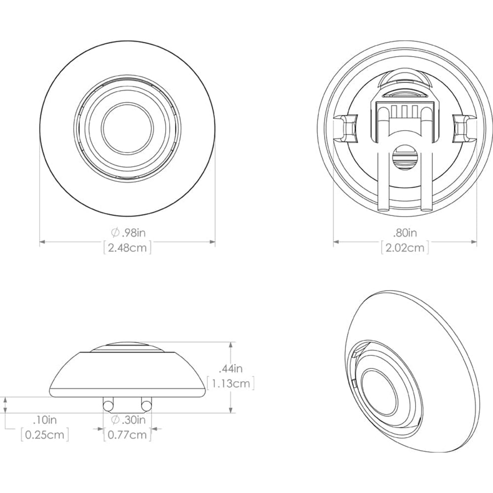 Lumitec Exuma Direct/360 Courtesy Light, White LEDs, IP67 – Made in USA