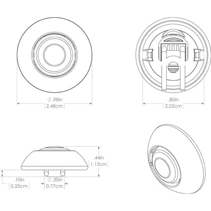 Lumitec Exuma Direct/360 Courtesy Light, White LEDs, IP67 – Made in USA