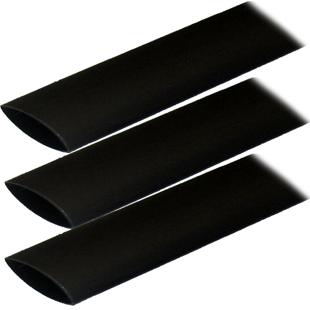 Ancor Heat Shrink Tubing ALT, 1" x 6", 3-Pack, Black, UL 224