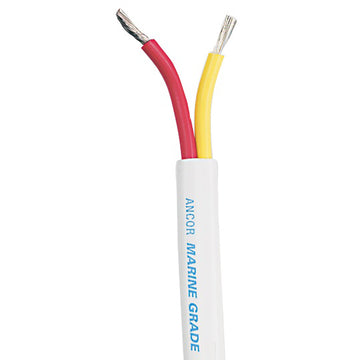 Ancor Safety Duplex Flat Marine Grade Cable, 6/2 AWG, Red/Yellow, 100'