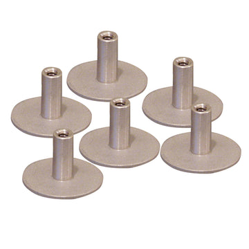 Weld Mount Stainless Steel Standoff, 1.25" Base, .75" Tall, 1/4"-20 Thread