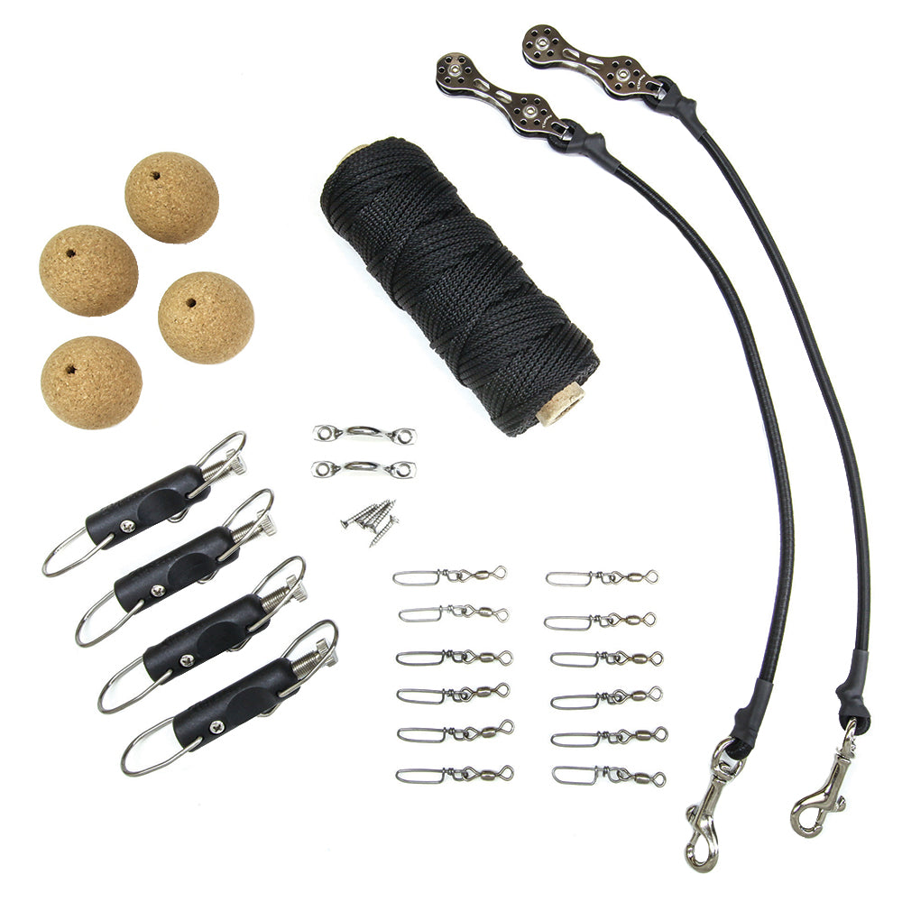 Tigress Ultimate Rigging Kit, Black Nylon Braid – For Outriggers up to 22'