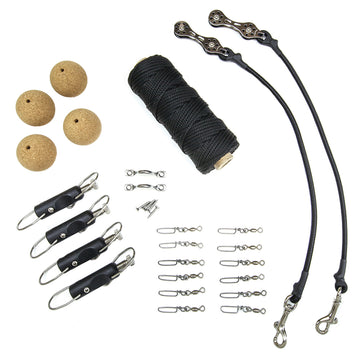 Tigress Ultimate Rigging Kit, Black Nylon Braid – For Outriggers up to 22'