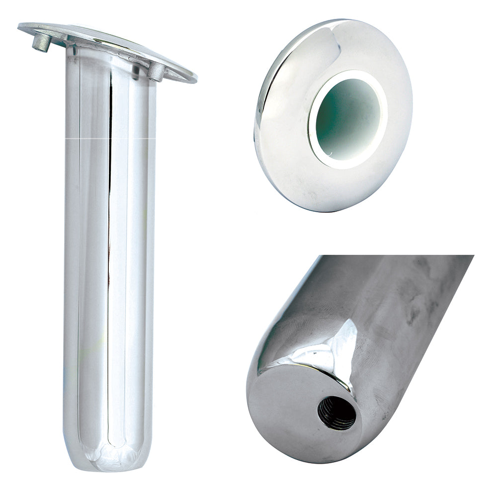 Tigress Blind Mount Round Head Closed Base Rod Holder - 30° - 9"L