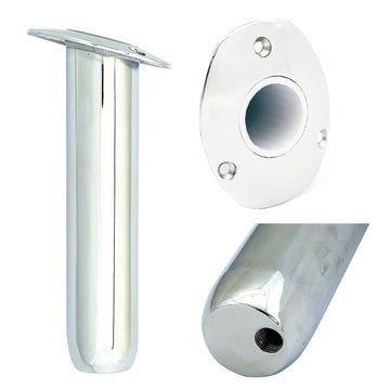 Tigress Oval Head Closed Base Rod Holder, 0°, 9", 316 Stainless Steel